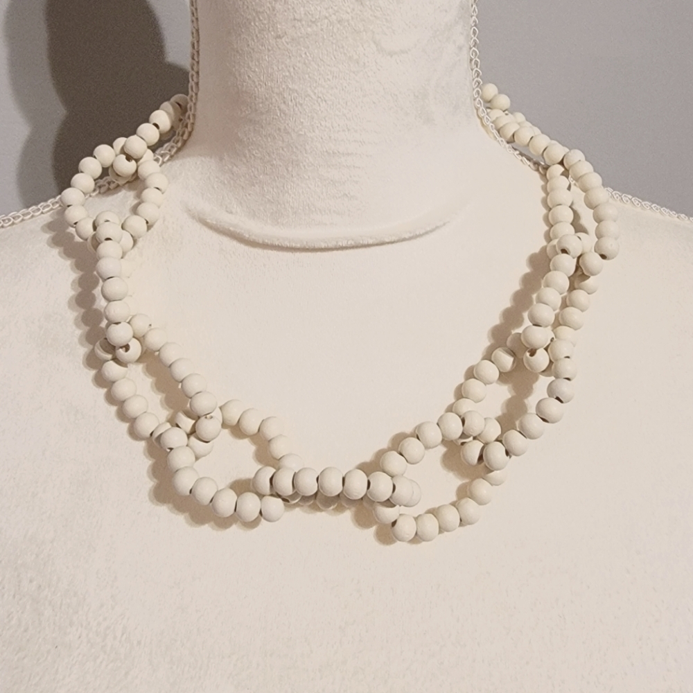 Megan Browne Berry Ivory Bead Necklace